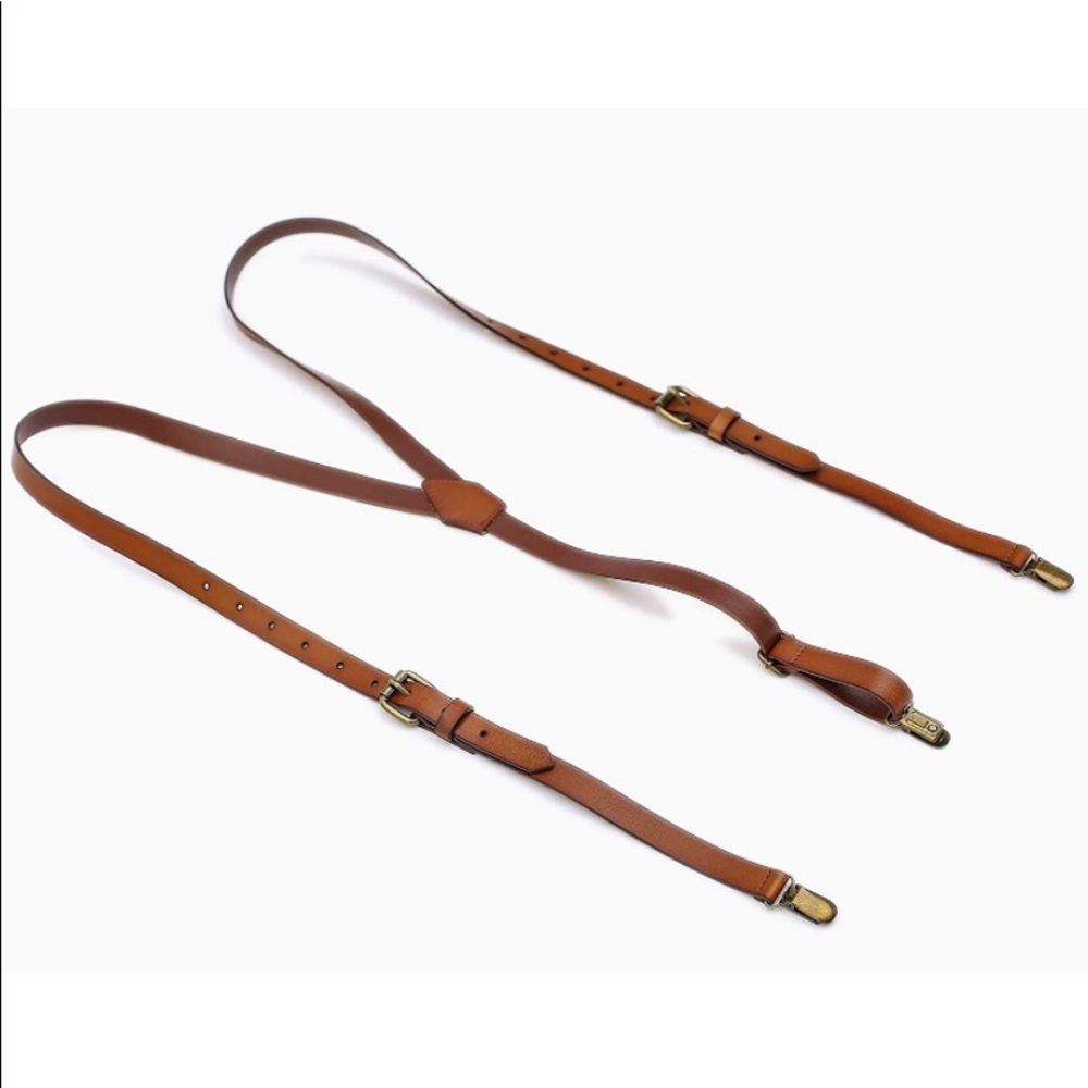 Leather Suspenders Y Back Design